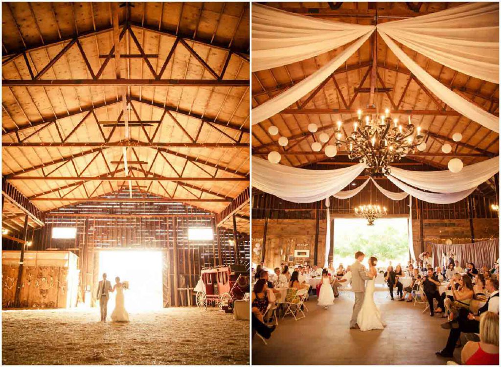 Magnificent barn transformed into a wedding reception